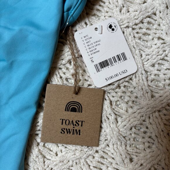NWT Toast Swim Blue Opal One‎ Piece Swimsuit – Women’s Small - Picture 7 of 8
